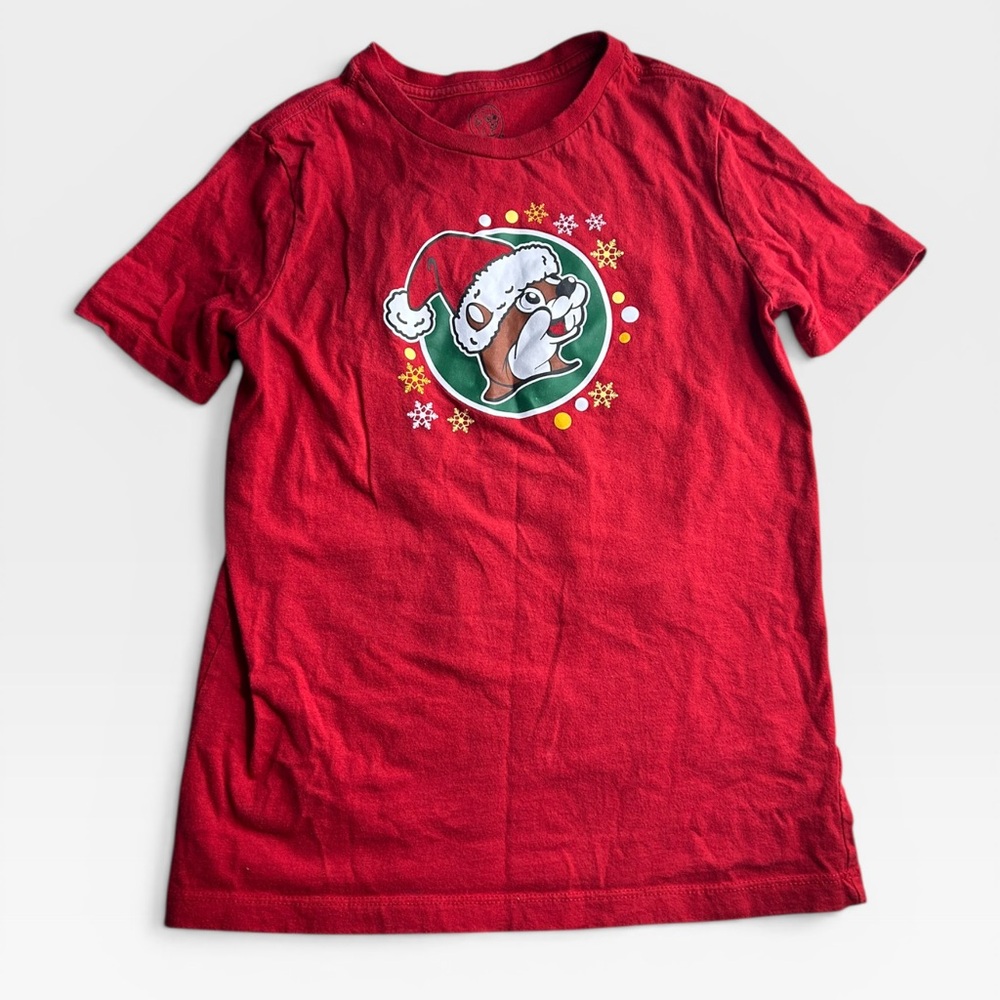 5 for $25🔥Buc-ee's Red Christmas T-Shirt Youth Medium‎